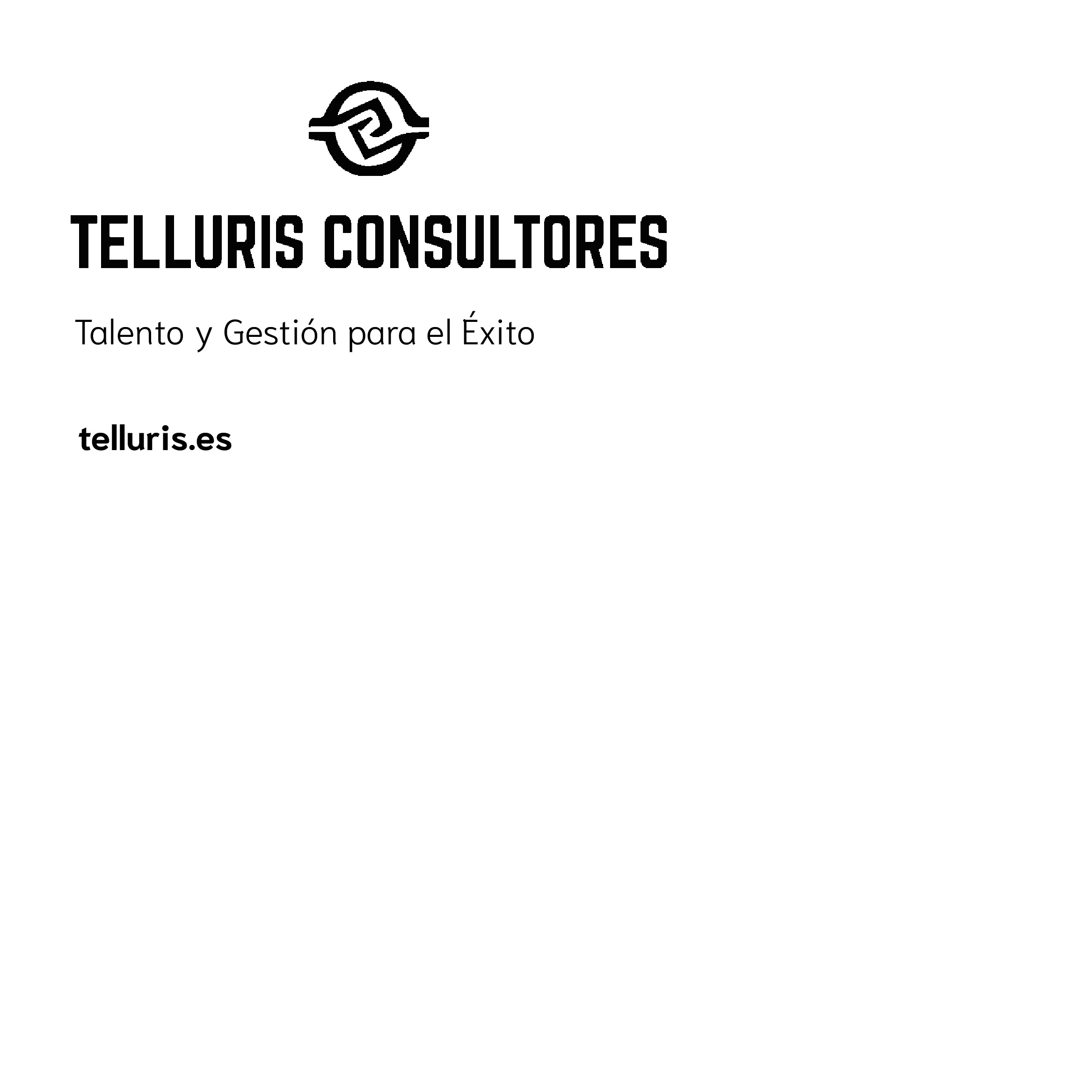 Logo de Telluris Consultores con lema Talento y Gestión para el Éxito